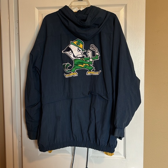 Logo Athletic men’s vintage blue windbreaker Notre Dame jacket size large - Picture 7 of 9